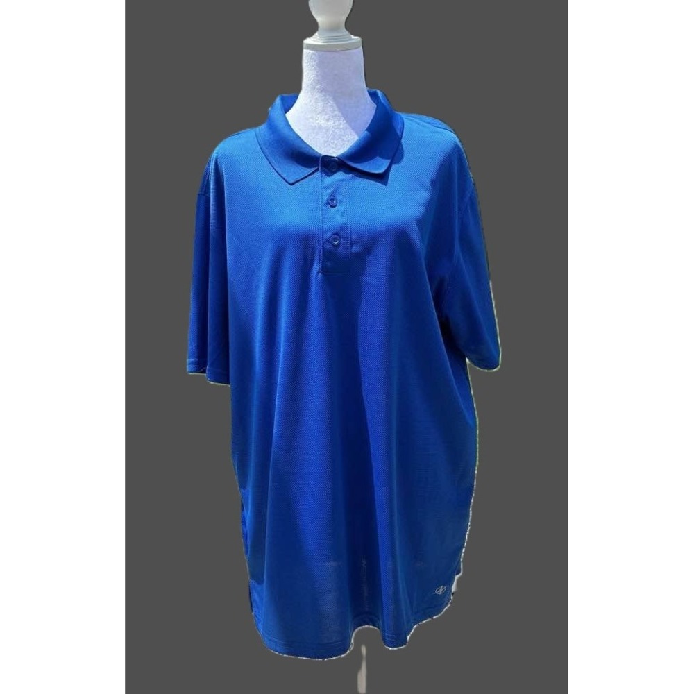 NordicTrack Mens Blue Short Sleeve Performance Polo Shirt Size XL Athletic Top
